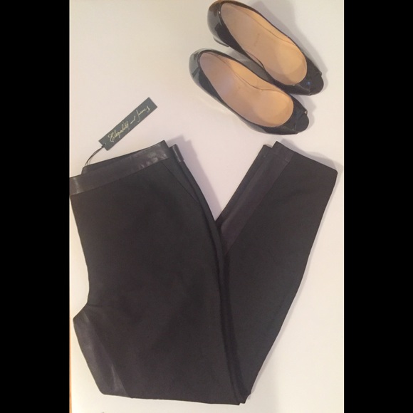 Elizabeth and James Leather Trim Pants - Picture 4 of 8